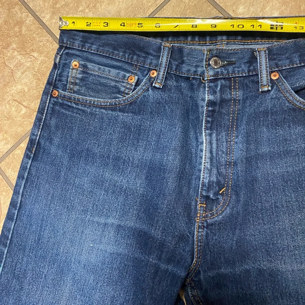 Levi's Dark Blue Straight Men's 36/30 Jeans with some fading Timeless Classic